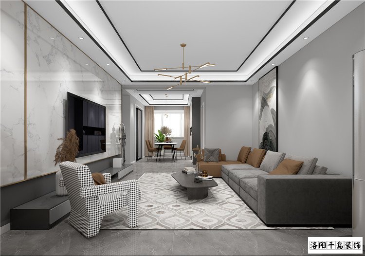 現(xiàn)代簡(jiǎn)約客廳裝修效果圖案例